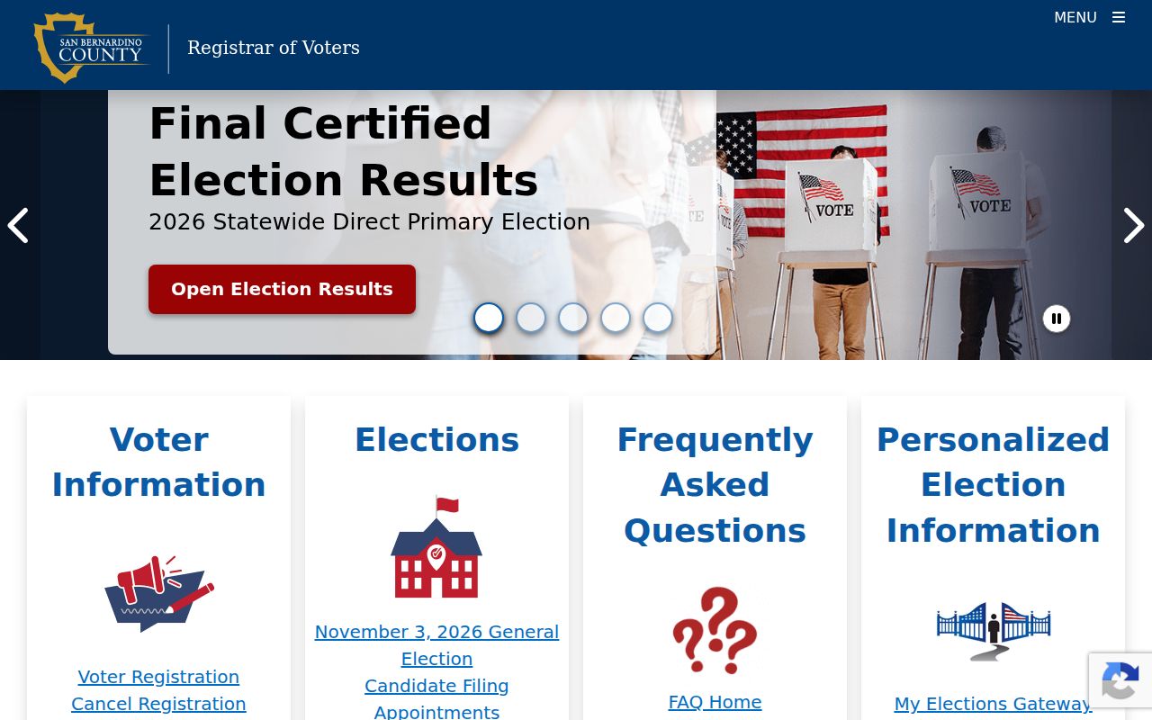 Montclair neighbors reference to San Bernardino County election records