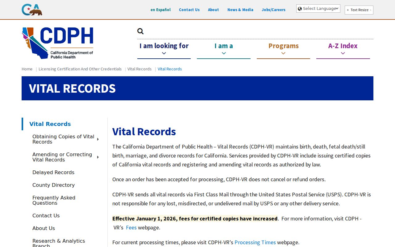 Montclair resident lookup reference to California vital records