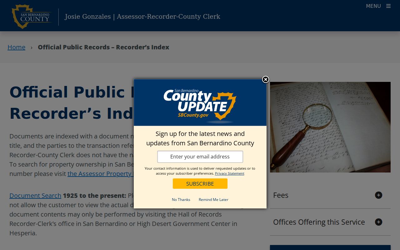 Montclair street directory official records deed index